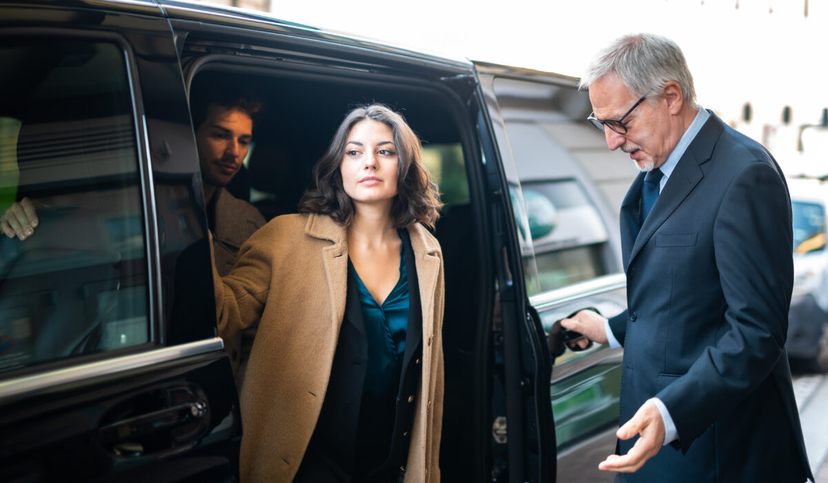 Passengers using a maxi taxi service